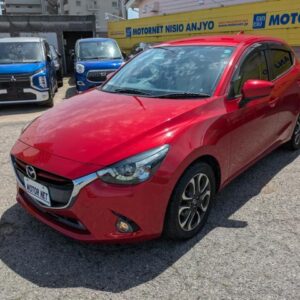 2014 Mazda Demio red diesel used car Japan export
