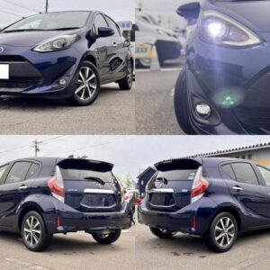 2019 Toyota Aqua blue hybrid used car Japan export