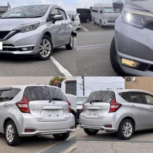 2017 Nissan Note silver hybrid used car Japan export