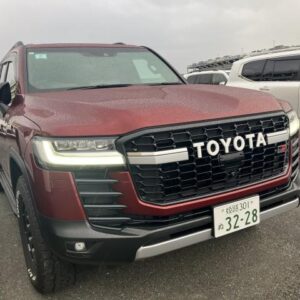 2023 Toyota Land Cruiser red gasoline used car Japan export