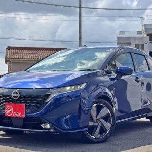 2022 Nissan Aura blue gasoline used car Japan export