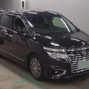 2019 Nissan Elgrand black gasoline used car Japan export