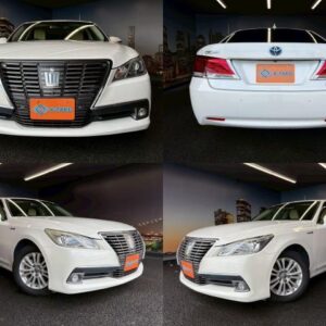 2013 Toyota Crown Hybrid pearl gasoline used car Japan export