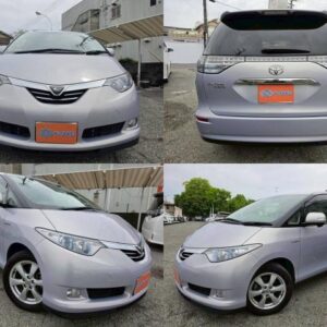 2008 Toyota Estima Hybrid silver gasoline used car Japan export