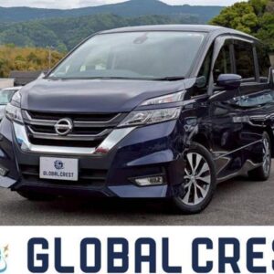 2017 Nissan Serena blue gasoline used car Japan export