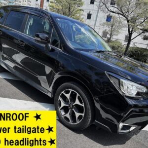 2016 Subaru Forester black gasoline used car Japan export