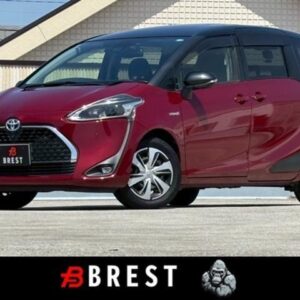 2019 Toyota Sienta red hybrid used car Japan export