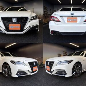 2018 Toyota Crown Hybrid pearl gasoline used car Japan export