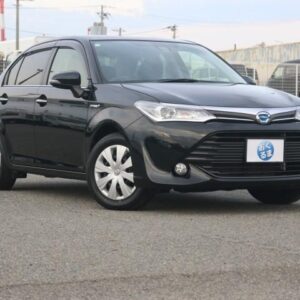 2017 Toyota Corolla Axio black hybrid used car Japan export