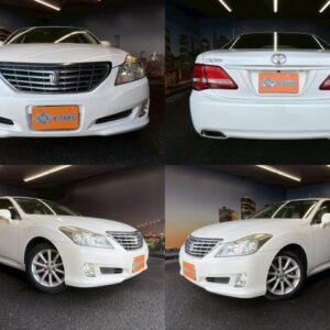 2008 Toyota Crown white gasoline used car Japan export