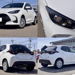 2023 Toyota Yaris white hybrid used car Japan export
