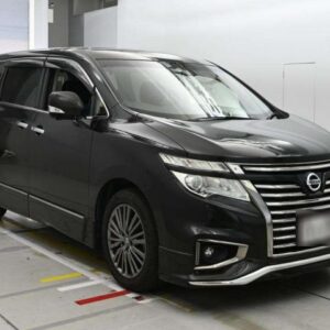 2019 Nissan Elgrand black gasoline used car Japan export