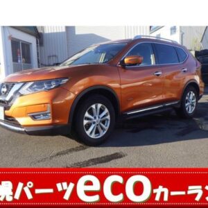 2017 Nissan X-Trail orange hybrid used car Japan export