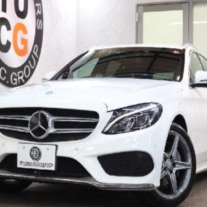 2015 Mercedes Benz C-Class white gasoline used car Japan export