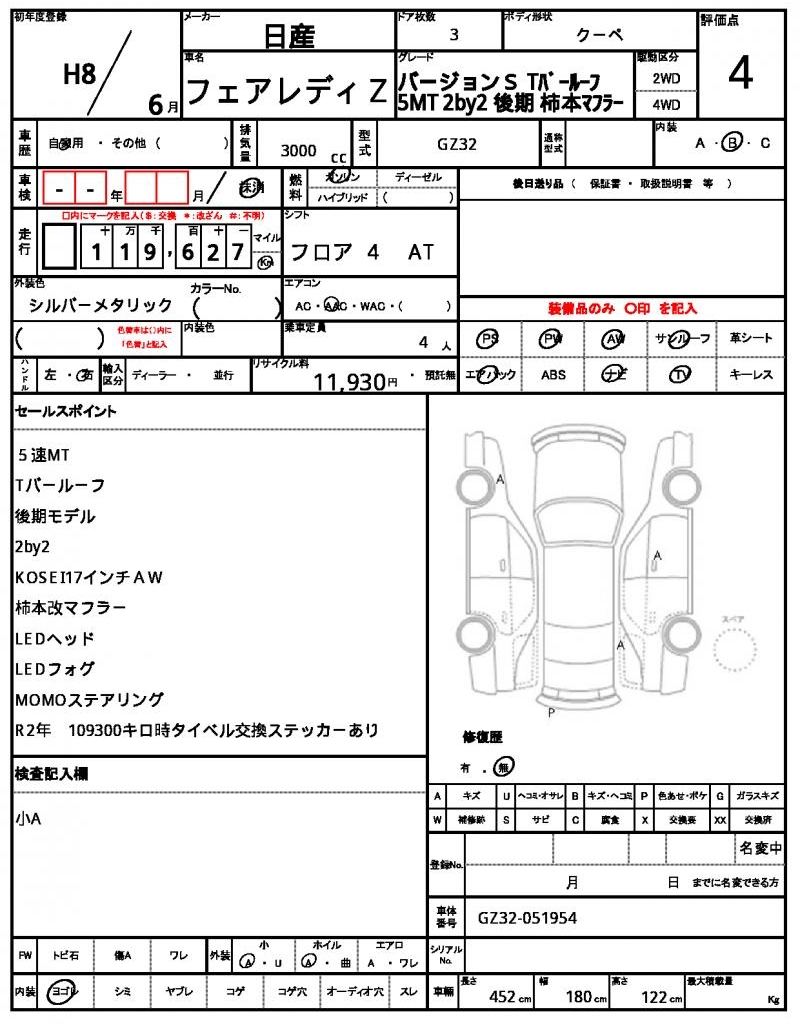 Ref:AUX-23573149 NISSAN FAIRLADY Z 1996 21 Ref:AUX-23573149 NISSAN FAIRLADY Z 1996 - Image 21