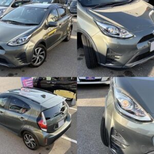 2018 Toyota Aqua green hybrid used car Japan export