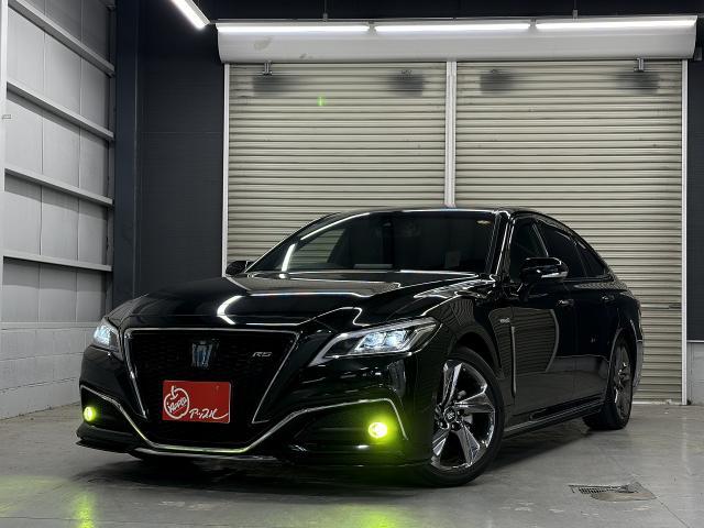 Ref:AUX-23616514 TOYOTA CROWN HYBRID 2018 1 2018 Toyota Crown Hybrid black gasoline used car Japan export