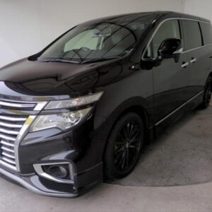 2016 Nissan Elgrand black gasoline used car Japan export