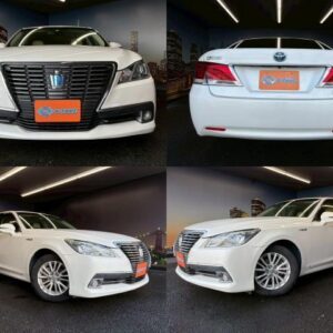 2013 Toyota Crown Hybrid pearl gasoline used car Japan export