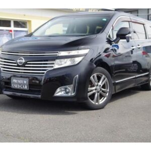 2011 Nissan Elgrand black gasoline used car Japan export