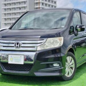 2012 Honda Stepwagon Spada black gasoline used car Japan export