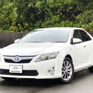 2013 Toyota Camry pearl hybrid used car Japan export