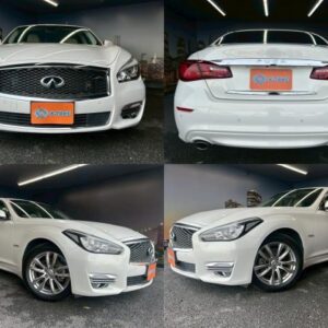 2015 Nissan Fuga Hybrid white gasoline used car Japan export