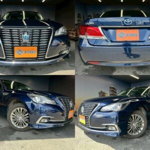 2016 Toyota Crown Hybrid blue gasoline used car Japan export