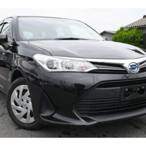2021 Toyota Corolla Fielder black hybrid used car Japan export