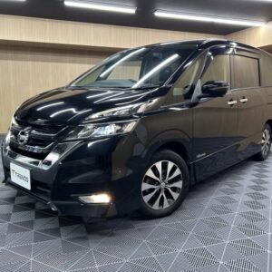 2018 Nissan Serena black gasoline used car Japan export