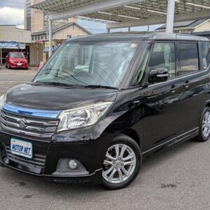 2016 Suzuki Solio black hybrid used car Japan export