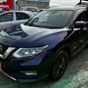 2021 Nissan X-Trail blue hybrid used car Japan export