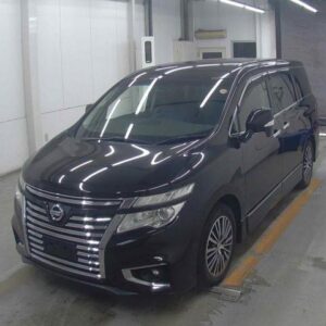 2017 Nissan Elgrand black gasoline used car Japan export