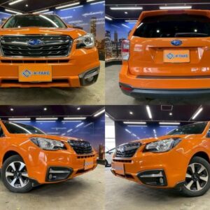 2017 Subaru Forester orange gasoline used car Japan export