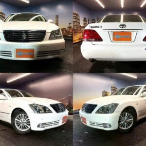 2004 Toyota Crown white gasoline used car Japan export