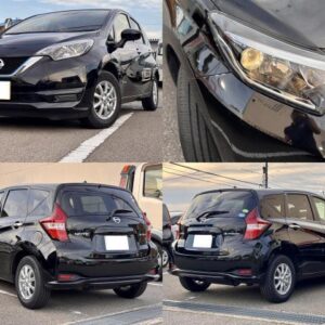 2019 Nissan Note black hybrid used car Japan export