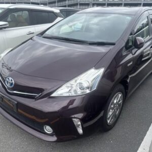 2015 Toyota Prius Alpha wine gasoline used car Japan export