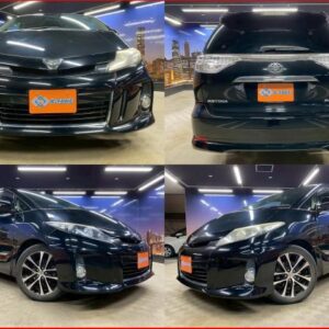 2013 Toyota Estima black gasoline used car Japan export