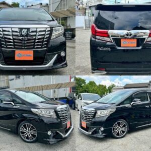 2015 Toyota Alphard black gasoline used car Japan export