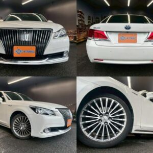 2015 Toyota Crown Majesta white gasoline used car Japan export