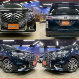 2021 Nissan Elgrand black gasoline used car Japan export