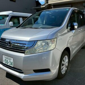 2012 Honda Stepwagon silver gasoline used car Japan export