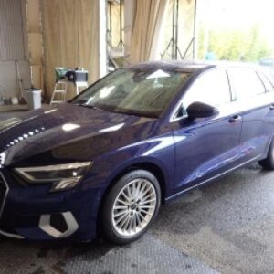 2023 Audi A3 blue hybrid used car Japan export