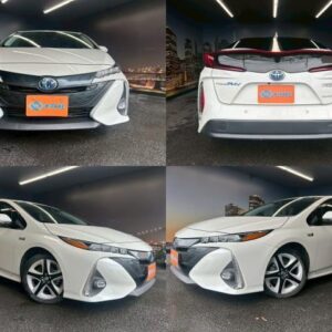 2017 Toyota Prius Phv white hybrid used car Japan export