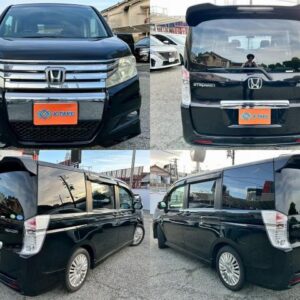 2010 Honda Stepwagon Spada black gasoline used car Japan export