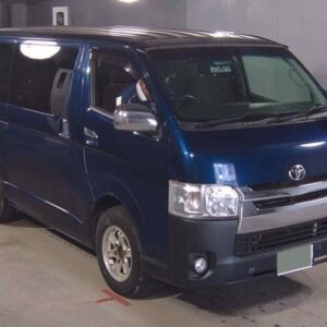2017 Toyota Hiace Van blue diesel used car Japan export