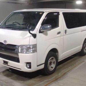 2019 Toyota Hiace Van white diesel used car Japan export