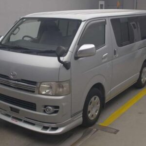 2008 Toyota Hiace Van silver diesel used car Japan export