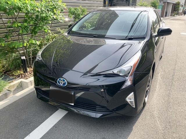 Ref:AUX-23915655 TOYOTA PRIUS 2016 1 2016 Toyota Prius black gasoline used car Japan export