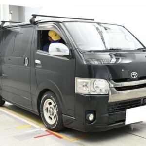 2015 Toyota Hiace Van black diesel used car Japan export